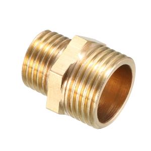 Brass Pipe Fitting, Reducing Hex Nipple, 3/8BSP Male x 1/4BSP Male Adapter