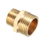 Brass Pipe Fitting, Reducing Hex Nipple, 3/8BSP Male x 1/4BSP Male Adapter