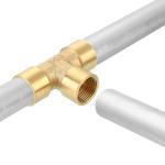 Uxcell Brass Tee Swivel Pipe Fitting, 3/4" 3 Way T-Connector, Female x Male x Male