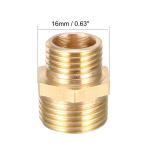 Brass Pipe Fitting, Reducing Hex Nipple, 3/8BSP Male x 1/4BSP Male Adapter