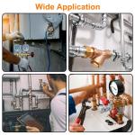 Uxcell Brass Tee Swivel Pipe Fitting, 3/4" 3 Way T-Connector, Female x Male x Male