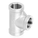 TAISHER 2PCS Stainless Steel Tee Pipe Fittings, 3/8" x 3/8" x 3/8" NPT Female Pipe Fittings