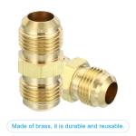 Uxcell 3/8 SAE Male x 3/8 SAE Male Brass Flare Union Connector, 2 Pcs Gas Adapter Brass Tube Coupler Pipe Fitting