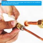 Uxcell 3/8 SAE Male x 3/8 SAE Male Brass Flare Union Connector, 2 Pcs Gas Adapter Brass Tube Coupler Pipe Fitting