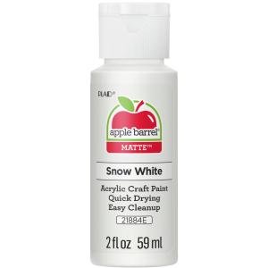 Apple Barrel Acrylic Craft Paint, Matte Finish, Snow White, 2 fl oz