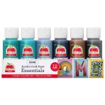 Apple Barrel Acrylic Craft Paint, Matte Finish, Essentials, 2 fl oz, 12 Pc