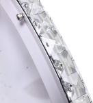 ANQIDI 16" Crystal Round Ceiling Lamp Flush Mount Luxury Raindrop LED Chandelier Indoor Lighting Fixture for Living Room Bedroom Dining Room