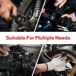 Eastvolt Mechanic Tool Kit, Drive Socket Set, 46 Pieces, with 72 Teeth Reversible Ratchet, Metric/SAE