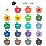 Apple Barrel Color Basics 2 fl oz Acrylic Craft Paint Set, Matte Finish, 25 Piece