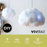 Vivitar RGB Cloud Light, DIY Project, Includes All Components, Remote Controls Lighting Effects