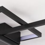 Garwarm Dimmable Ceiling Light, 3 Squares Modern LED Ceiling Lamps with Remote Control, 50W Acrylic Flush Mount Ceiling Light Fixture for Living Room Bedroom Kitchen(Black)