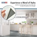 PowerSellerUSA Vinyl Self Adhesive Floor Tiles, 20 Pcs 12x12 inches with 1.2 mm Thickness Contemporary Design Peel and Stick Floor Tile Stickers, Square Flooring Tiles for Kitchen, Gray Oak