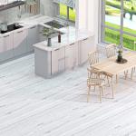 Homease PVC Peel and Stick Vinyl Flooring Roll 23"x 196"/32 Sq.Ft,Thicken Self-Adhesive Vinyl Wood Planks - Waterproof, Wear-Resistant,Easy DIY Install - White Washed