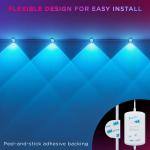 Enbrighten Spectrum Indoor 8ft LED Wall Lights RGBWIC Color Changing String Downlights