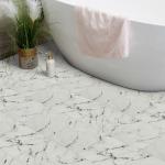 Lxcreat Vinyl Flooring Peel and Stick Floor Tile Self Adhesive and Removable, White Marble Look for Kitchen Bathroom, 12-in x 12-in 10 Pcs