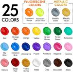 Acrylic Paint, Shuttle Art 25 Colors Acrylic Paint Set, 2oz/60ml Bottles, Rich Pigmented, Waterproof, Premium Acrylic Paints for Artists, Beginners and Kids on Canvas Rocks Wood Ceramic Fabric
