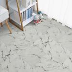 Lxcreat Vinyl Flooring Peel and Stick Floor Tile Self Adhesive and Removable, White Marble Look for Kitchen Bathroom, 12-in x 12-in 10 Pcs