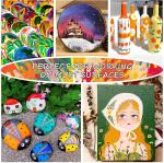 Acrylic Paint, Shuttle Art 25 Colors Acrylic Paint Set, 2oz/60ml Bottles, Rich Pigmented, Waterproof, Premium Acrylic Paints for Artists, Beginners and Kids on Canvas Rocks Wood Ceramic Fabric