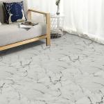 Lxcreat Vinyl Flooring Peel and Stick Floor Tile Self Adhesive and Removable, White Marble Look for Kitchen Bathroom, 12-in x 12-in 10 Pcs