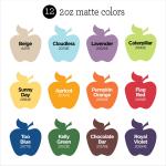 Apple Barrel Homegrown Hues 2 fl oz Acrylic Craft Paint Kit, Matte Finish, 12 pc