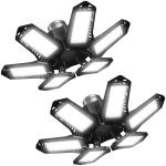 Fixdono 2 Pack LED Garage Lights Bulb, Ultra Bright 6500K 2200LM Garage Ceiling Shop Light E26/E27