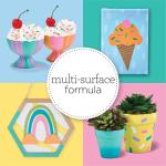 Apple Barrel Multi-Surface Acrylic Craft Paint Set, Ice Cream Party, Satin Finish, 12 Piece