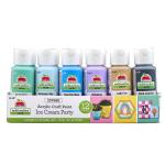 Apple Barrel Multi-Surface Acrylic Craft Paint Set, Ice Cream Party, Satin Finish, 12 Piece