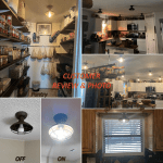 FRIDEKO HOME 2 Pack 8.7" Farmhouse Semi Flush Mount Ceiling Light Fixtures, E26 Base, Industrial Oil Rubbed Bronze Ceiling Lights for Hallway Kitchen Porch Laundry room (Without Bulb)