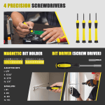 Cshidworld 39-Piece Tool Set General Household Hand Kit with Plastic Toolbox Storage Case, Basic Home Tool Kit for Girls Ladies and Women - Includes Essential Tools for Home Garage and Office, Yellow