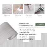Lxcreat Vinyl Flooring Peel and Stick Floor Tile 35-in x 6-in x 0.6-mm Vinyl Floor Tile Easy to Paste Plank Tile for RV, Bedroom Living Room Kitchen (10 pcs)