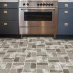 FloorPops! Virgin Vinyl Grey FP3294 Harvard Brick Grey Peel & Stick Floor Tiles Flooring Materials