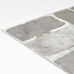 FloorPops! Virgin Vinyl Grey FP3294 Harvard Brick Grey Peel & Stick Floor Tiles Flooring Materials