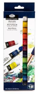 Royal & Langnickel 12-Color Acrylic Paint Set – 12ml Artist Tubes for Beginners, Canvas painting