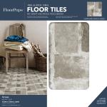 FloorPops! Virgin Vinyl Grey FP3294 Harvard Brick Grey Peel & Stick Floor Tiles Flooring Materials