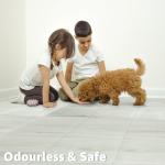 30 Pcs Peel and Stick Vinyl Floor Tiles ,12 x 12 inch, Self Adhesive Waterproof Flooring Tile for Kitchen, Dining Room, Bedroom, Cover 30 Sq. ft, Pale