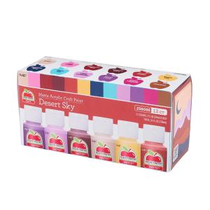 Apple Barrel Desert Sky 2 fl oz Acrylic Craft Paint Set, Matte Finish, Set of 12
