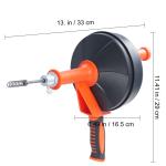 BENTISM Drain Cleaner Machine, 25ft 1/4in Drain Cleaning Machine, Manualfeed Drain Auger Drum Plumbing Drain Snake Clog Remover