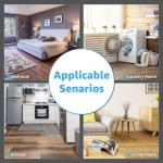 30 Pcs Peel and Stick Vinyl Floor Tiles ,12 x 12 inch, Self Adhesive Waterproof Flooring Tile for Kitchen, Dining Room, Bedroom, Cover 30 Sq. ft, Pale