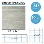 30 Pcs Peel and Stick Vinyl Floor Tiles ,12 x 12 inch, Self Adhesive Waterproof Flooring Tile for Kitchen, Dining Room, Bedroom, Cover 30 Sq. ft, Pale