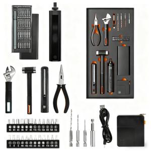 STORGENER 56-Piece Tool Kit,Basic Home Repair Tool Set,Precision Screwdriver Set,General Household Hand Tool Kit Small Tool Kit,Office & College Repairs