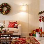 Vesteel Floor Lamp, Standing Lamp with 3 Color Temperatures & Lampshade, Arch Farmhouse Lamp for Living Room Bedroom Office