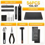 STORGENER 56-Piece Tool Kit,Basic Home Repair Tool Set,Precision Screwdriver Set,General Household Hand Tool Kit Small Tool Kit,Office & College Repairs