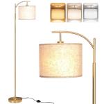 Vesteel Floor Lamp, Standing Lamp with 3 Color Temperatures & Lampshade, Arch Farmhouse Lamp for Living Room Bedroom Office