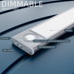 DAYBETTER 34 LED Under Cabinet Lights, USB Rechargeable Closet Lighting kit with Motion Sensor and Magnetic Strip for Wardrobe, Kitchen Wireless Lighting,2 Pack