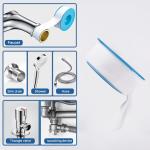 PPKVUFD 1 Roll 0.6 Inch(W) X 236 Inches(L) Teflon Plumbers Tape, Pipe Sealing & Plumbing Thread Tape, PTFE Water Sealant Seal for Shower Head, White