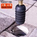 Thrifco Plumbing Drain Cleaning Bladder, Fits 3 Inch to 6 Inch Drain Pipes, Un