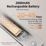 EZVALO 56 LED Under Cabinet Lights, USB Rechargeable 2000mAh Motion Sensor Closet Lighting Kit with Magnetic Strip, Remote, 3 Color Temps, Stepless Dimming & Timer for Kitchen, 3 Pack