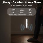 EZVALO 56 LED Under Cabinet Lights, USB Rechargeable 2000mAh Motion Sensor Closet Lighting Kit with Magnetic Strip, Remote, 3 Color Temps, Stepless Dimming & Timer for Kitchen, 3 Pack