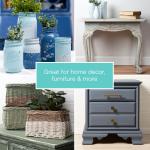 (4 pack) Waverly Inspirations Chalk Paint, Ultra Matte, Ocean, 2 fl oz