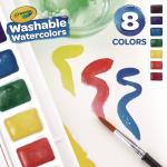 Crayola Washable Watercolor Set, 8-Colors, Back to School Supplies for Kids, Classroom Essentials for Teachers, 3+